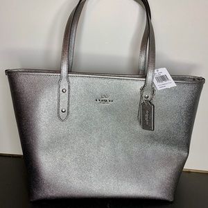 Coach Metallic City Tote